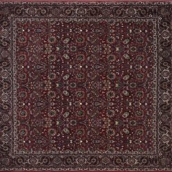 Bijar square 8' 2" by 8' 4" rug with floral pattern from Persia-Iran